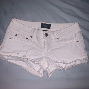 American Eagle White Stretch Corduroy Shorts